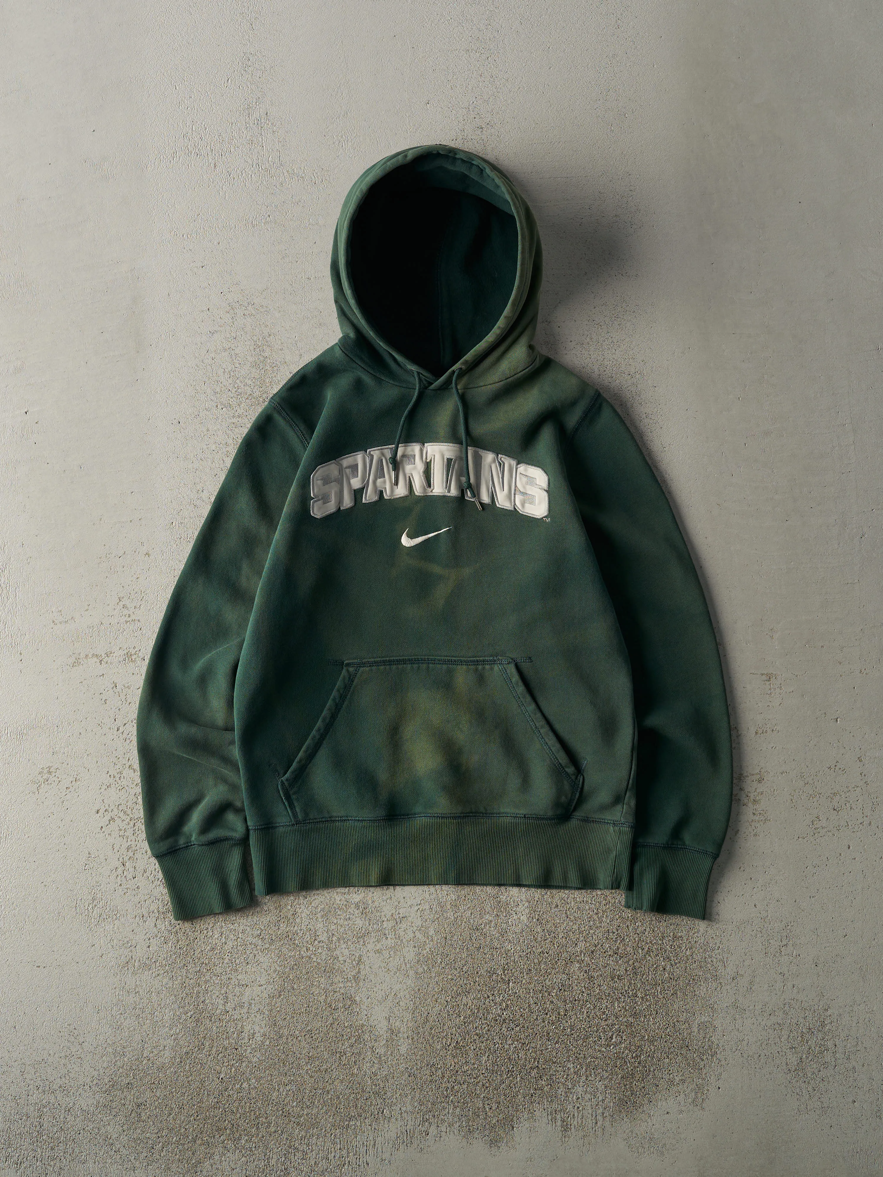 Vintage Y2K Sun Faded Green Michigan State Spartans Nike Hoodie (S) sold by Rebalance Vintage