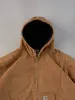 Vintage 90s Khaki Carhartt Hooded Workwear Jacket (XL) sold by Rebalance Vintage