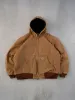 Vintage 90s Khaki Carhartt Hooded Workwear Jacket (XL) sold by Rebalance Vintage