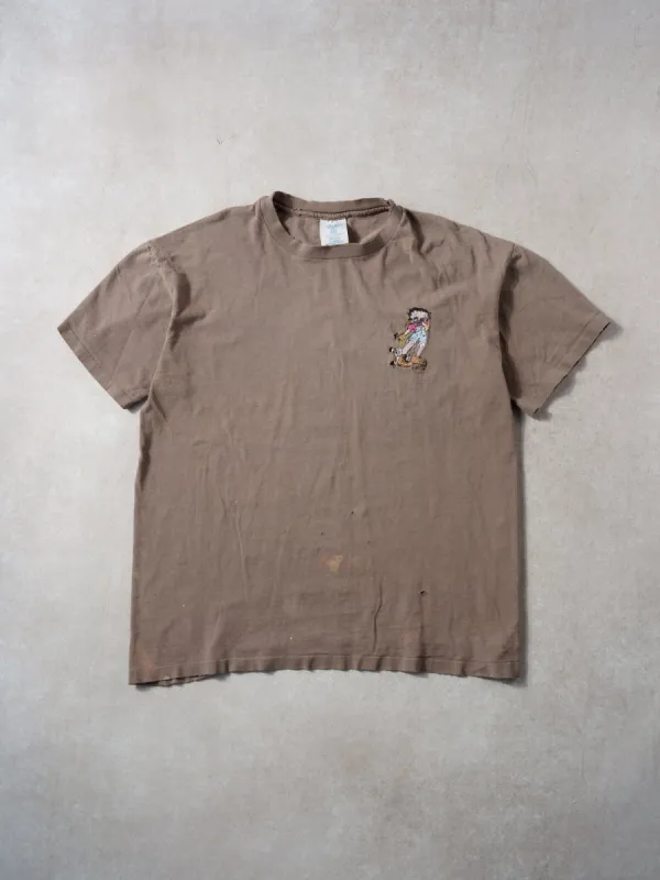Vintage 90s Washed Brown Betty Boo College Ware Collared Tee (L) sold by Rebalance Vintage