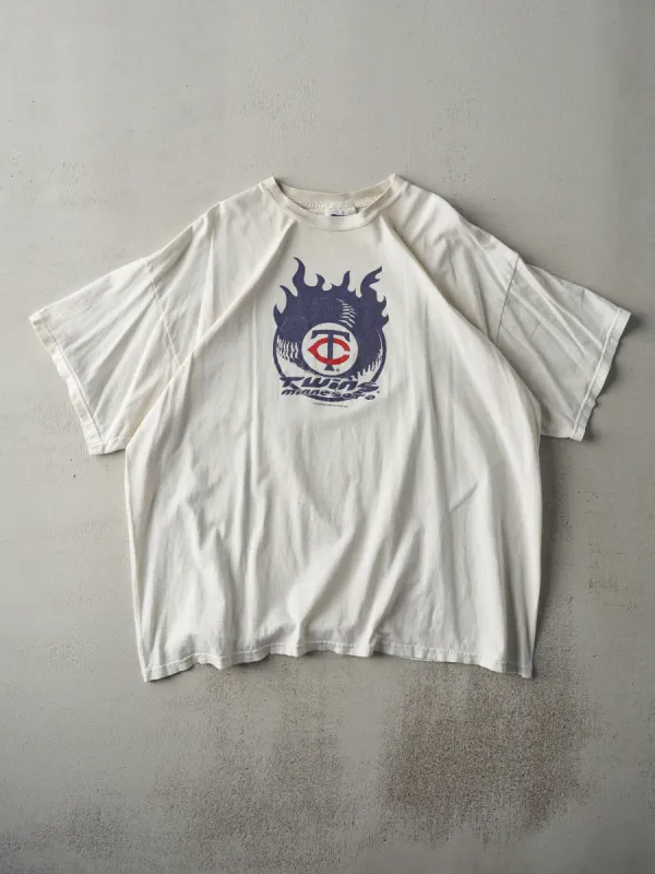Vintage 01' Beige Minnesota Twins Baseball Tee (XL) sold by Rebalance Vintage