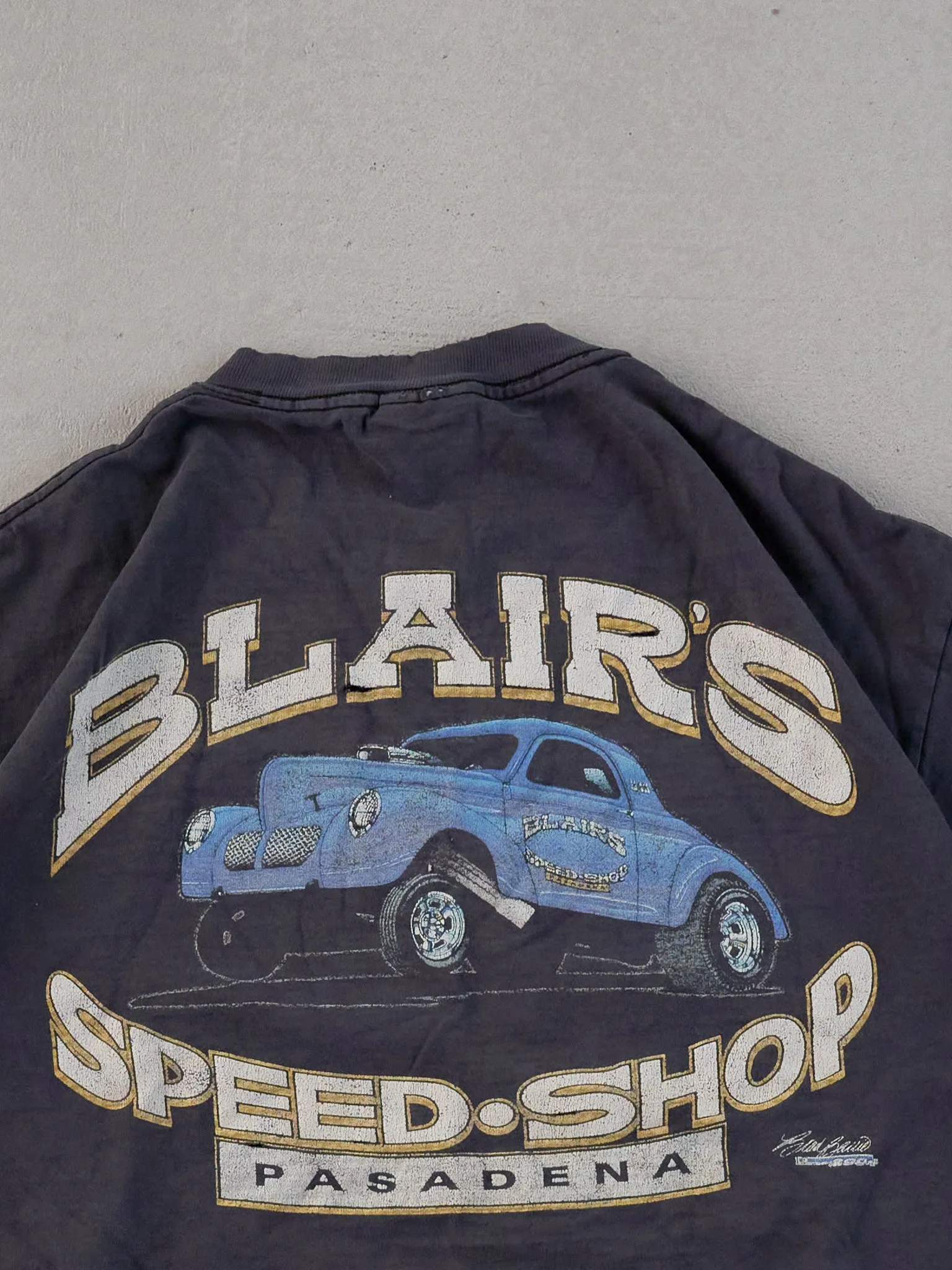 Vintage 04' Washed Black Blair's Speed Shop Graphic Tee (M) sold by Rebalance Vintage product image thumbnail 4