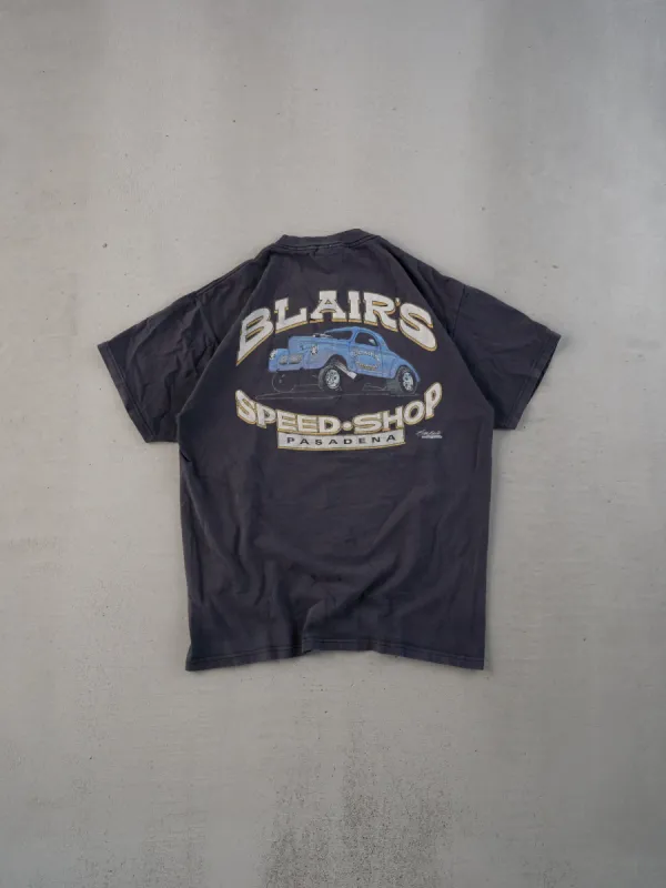 Vintage 04' Washed Black Blair's Speed Shop Graphic Tee (M) sold by Rebalance Vintage
