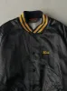 Vintage 70s Black Skagit Speedway Satin Bomber Jacket (L) sold by Rebalance Vintage