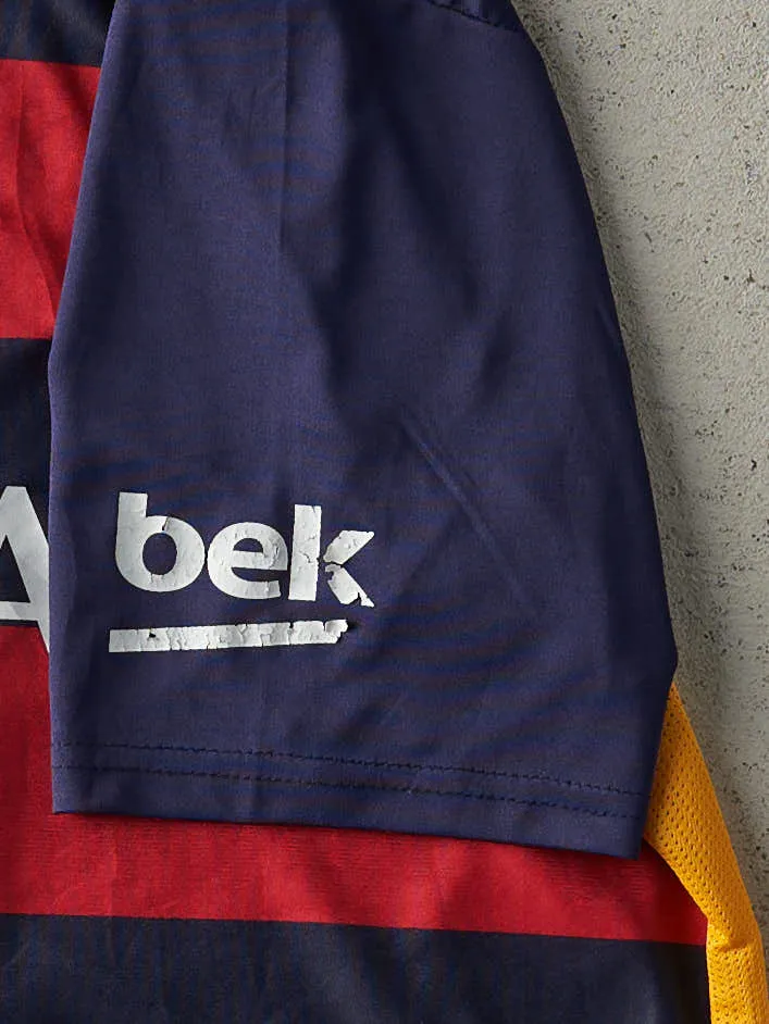 Vintage Y2K Navy Blue, Red & Yellow FCB Neymar Jr Soccer Jersey (M) sold by Rebalance Vintage product image thumbnail 4