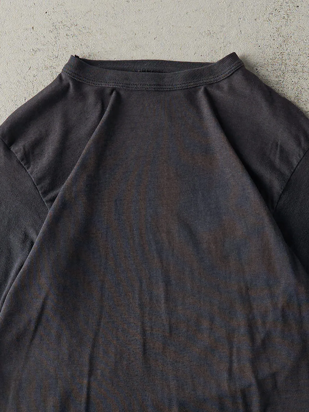 Vintage 80s Black Blank Tee (XS/S) sold by Rebalance Vintage product image thumbnail 2