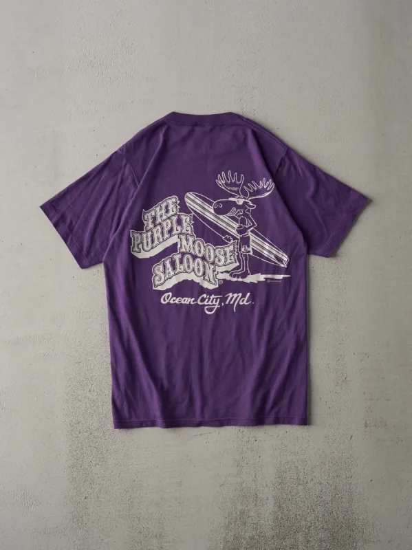 Vintage 89' Purple The Purple Moose Saloon Single Stitch Tee (XS) sold by Rebalance Vintage
