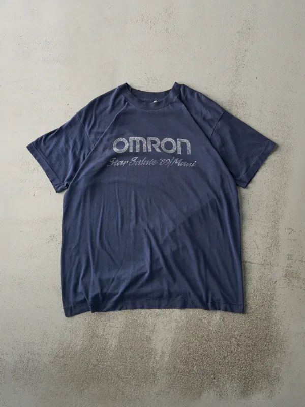 Vintage 89' Navy Blue Omron Maui Single Stitch Tee (M/L) sold by Rebalance Vintage