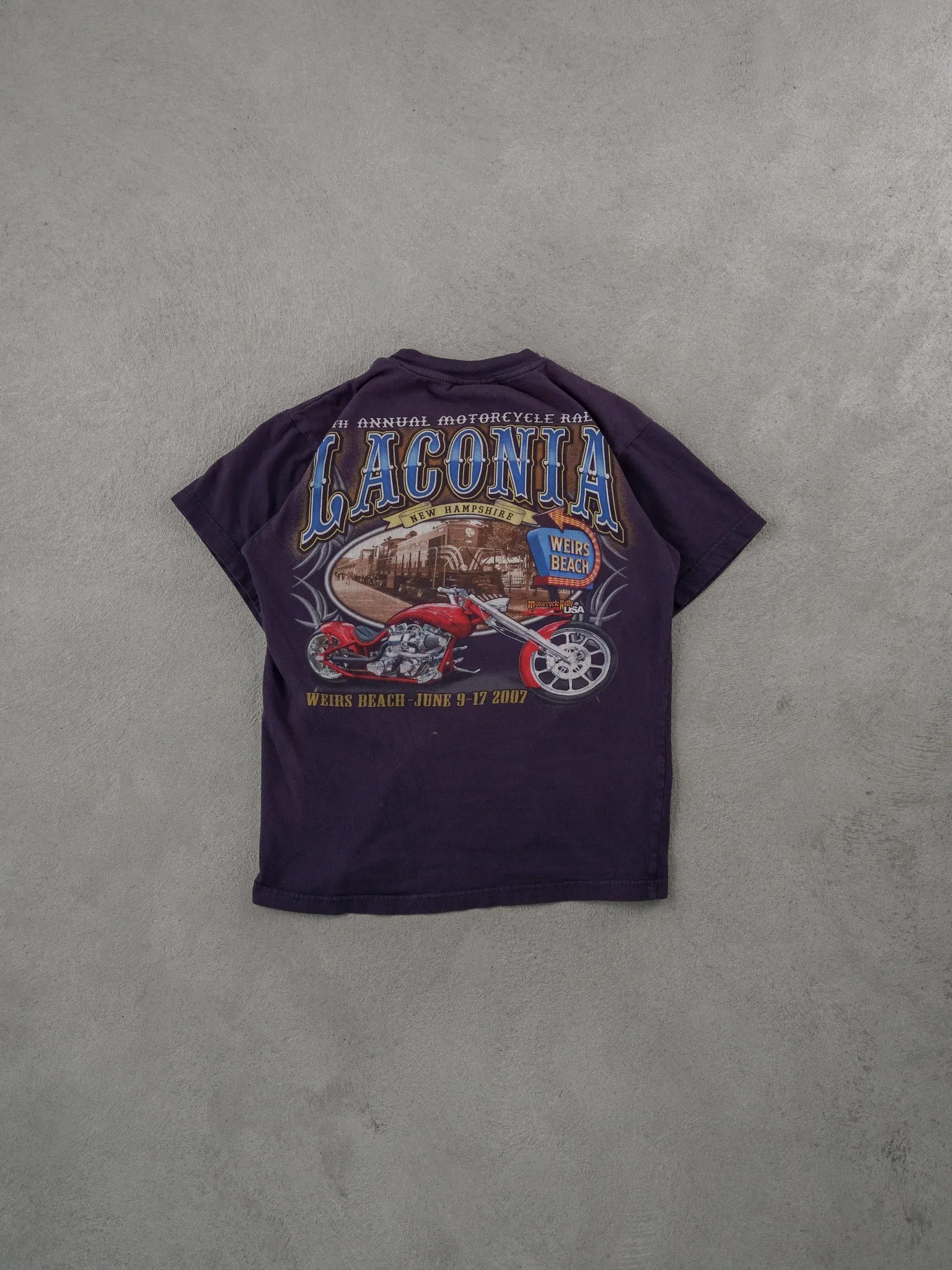 Vintage 07' Washed Blue Laconia Graphic Tee (S) sold by Rebalance Vintage product image thumbnail 2