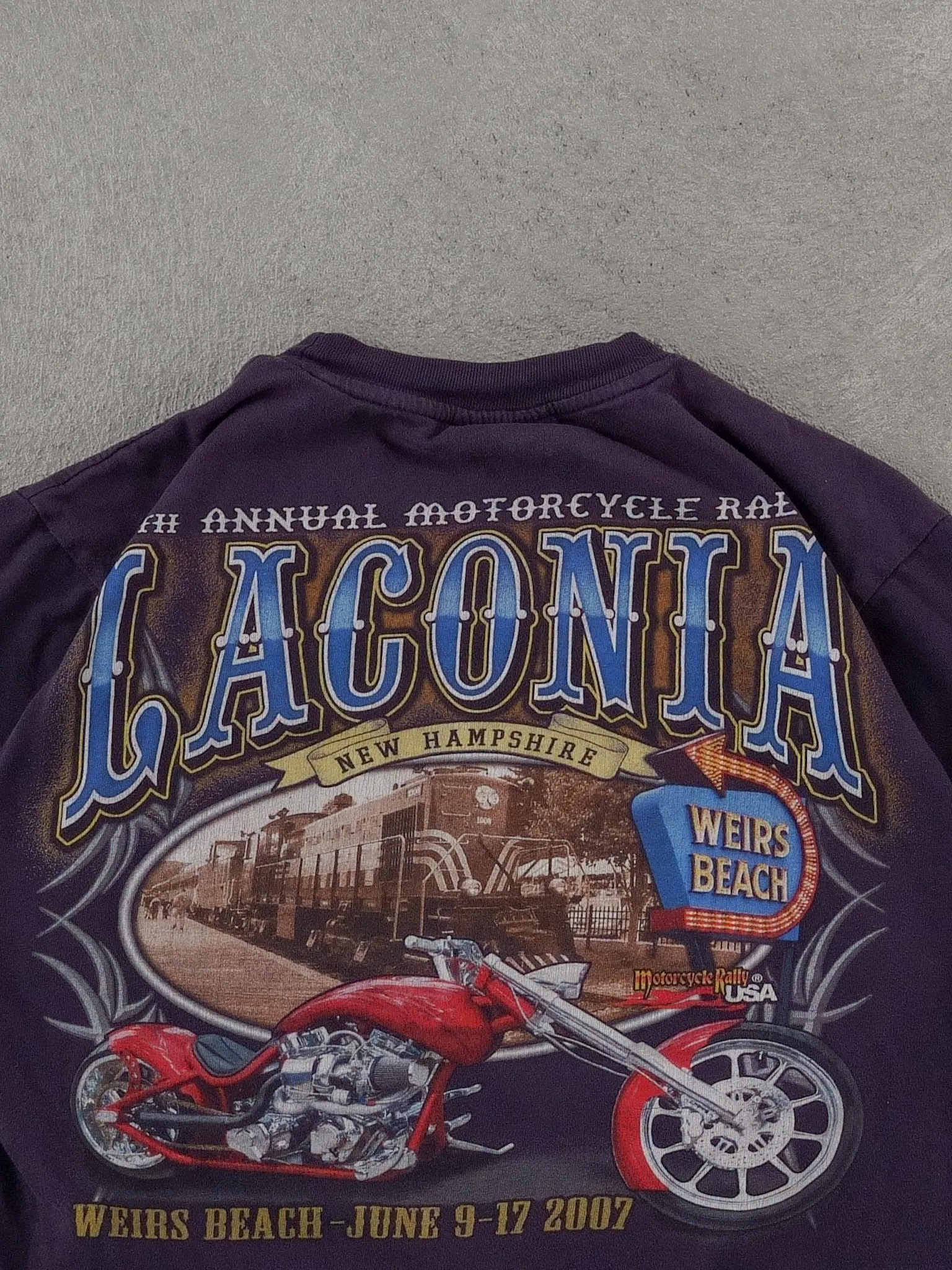 Vintage 07' Washed Blue Laconia Graphic Tee (S) sold by Rebalance Vintage product image thumbnail 3