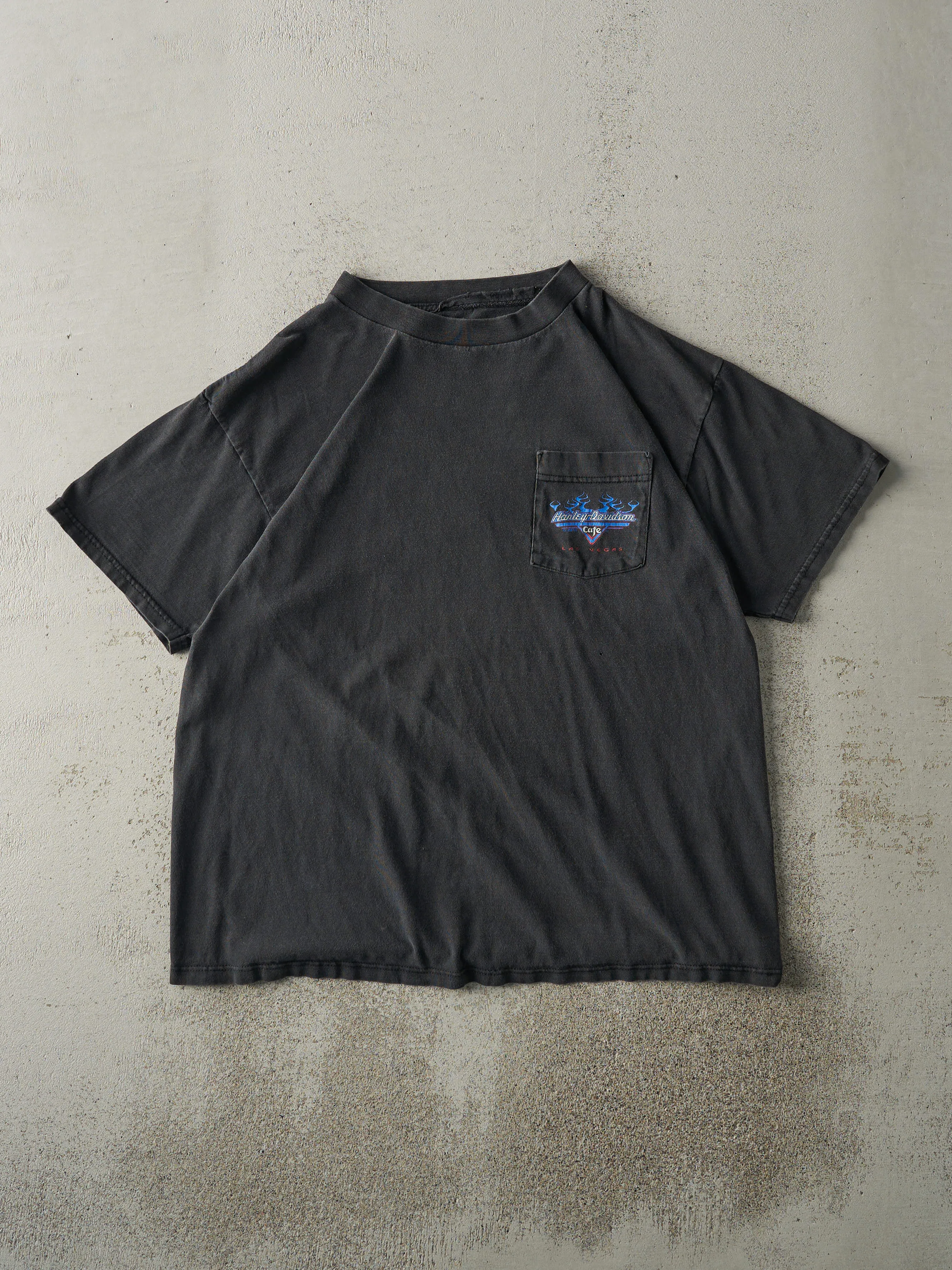 Vintage 98' Black Harley Davidson Cafe Las Vegas Pocket Tee (M/L) sold by Rebalance Vintage product image thumbnail 2
