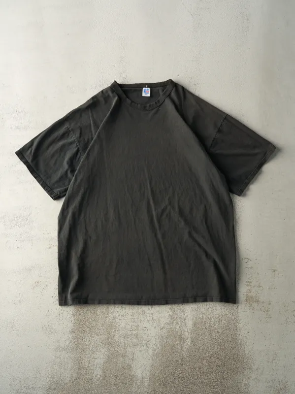 Vintage 90s Black Blank Russell Athletic Tee (XXL) sold by Rebalance Vintage