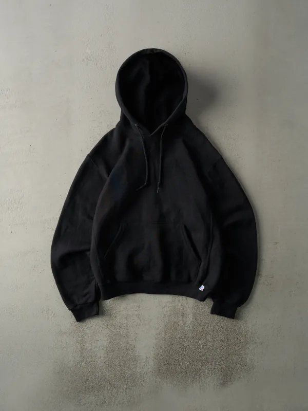 Vintage Y2K Black Blank Russell Athletic Hoodie (M) sold by Rebalance Vintage