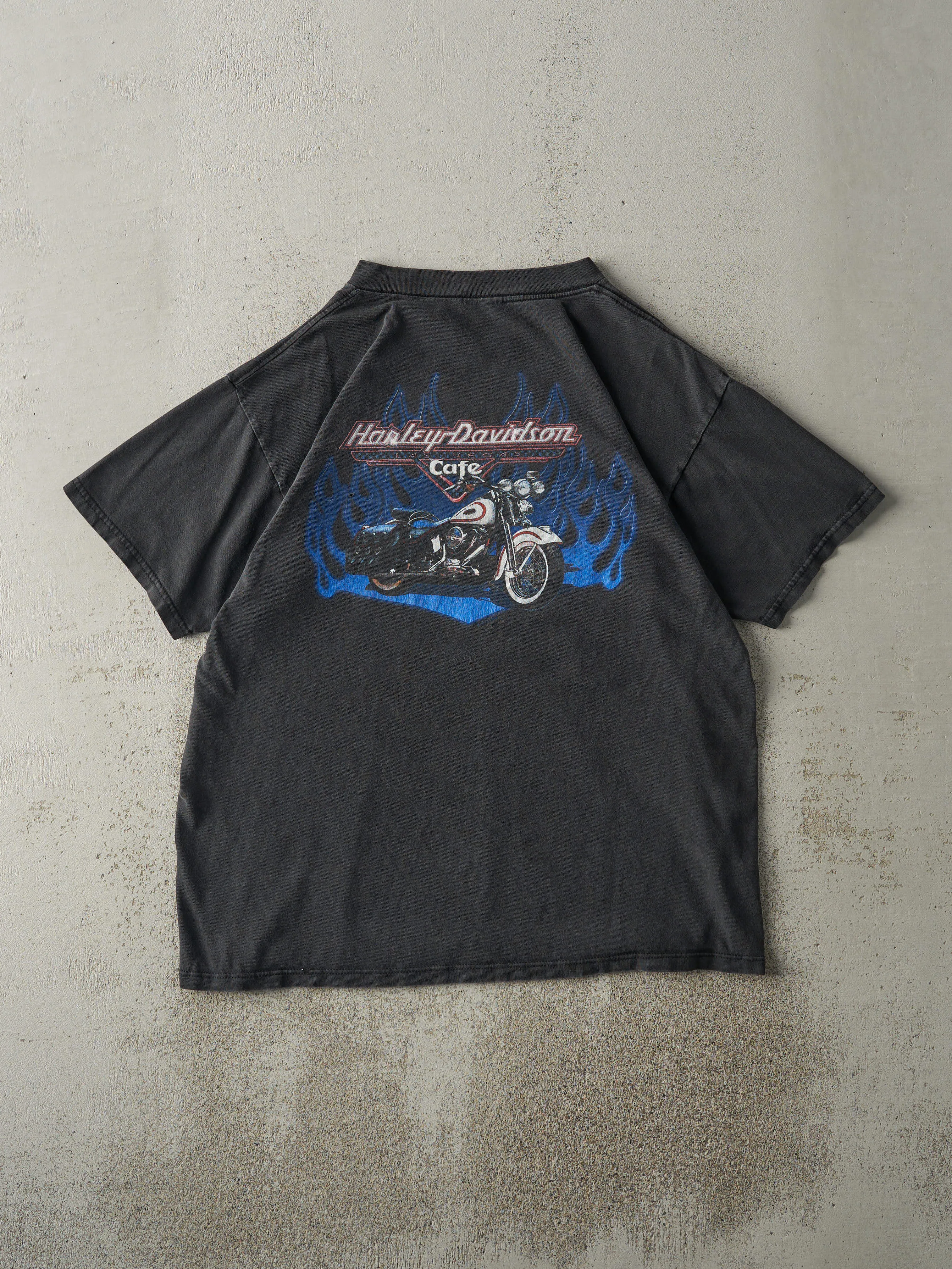 Vintage 98' Black Harley Davidson Cafe Las Vegas Pocket Tee (M/L) sold by Rebalance Vintage