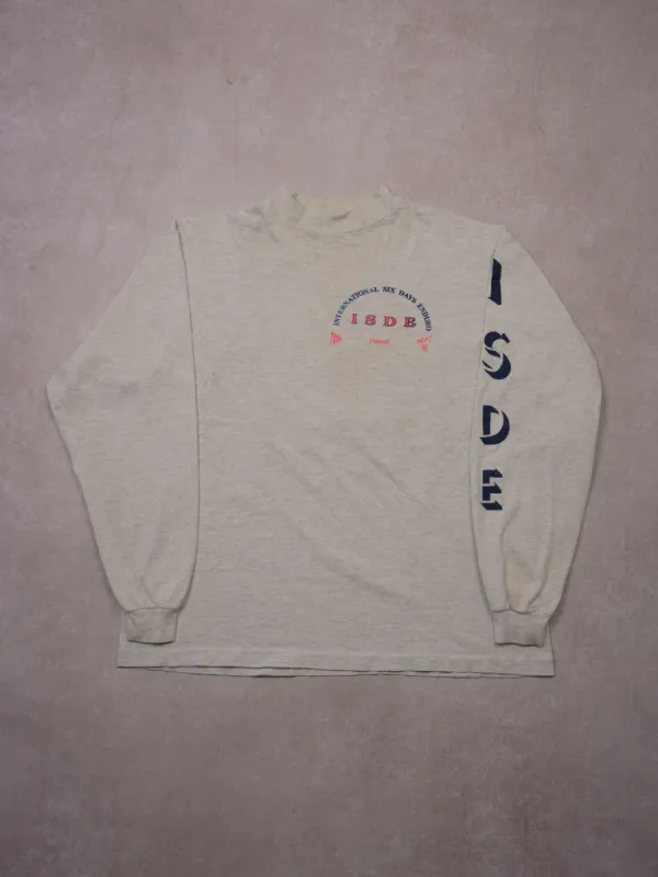 Vintage 90s Grey "International Six Day Enduro" Team Canada" Longsleeve (M/L) sold by Rebalance Vintage
