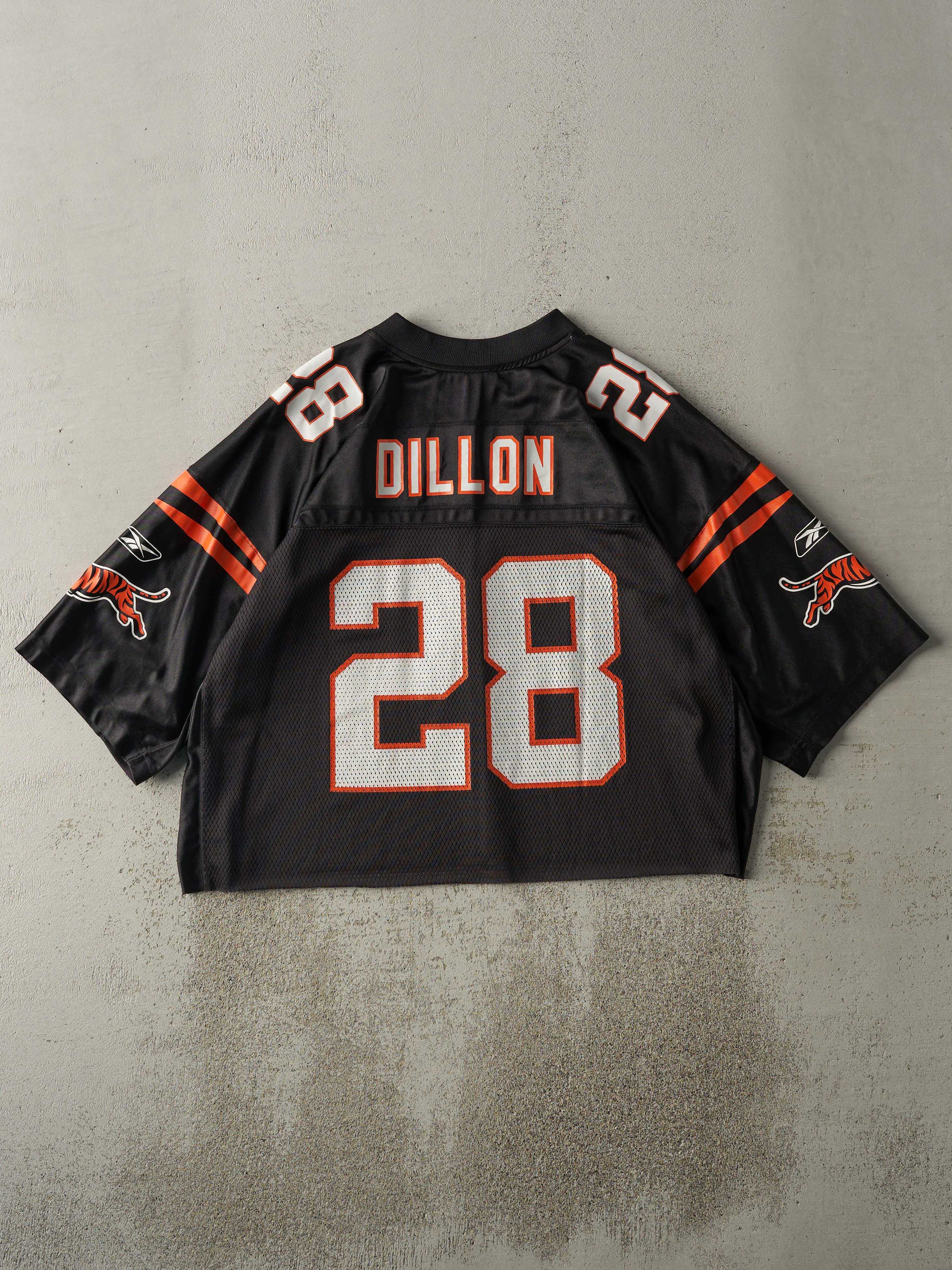 Vintage Y2K Black Cincinnati Bengals #28 Corey Dillon Cropped Jersey (L) sold by Rebalance Vintage product image thumbnail 2
