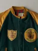 Vintage 76' Green and Yellow St. Jeromes Lions Leather Varsity Jacket (M) sold by Rebalance Vintage