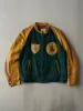 Vintage 76' Green and Yellow St. Jeromes Lions Leather Varsity Jacket (M) sold by Rebalance Vintage