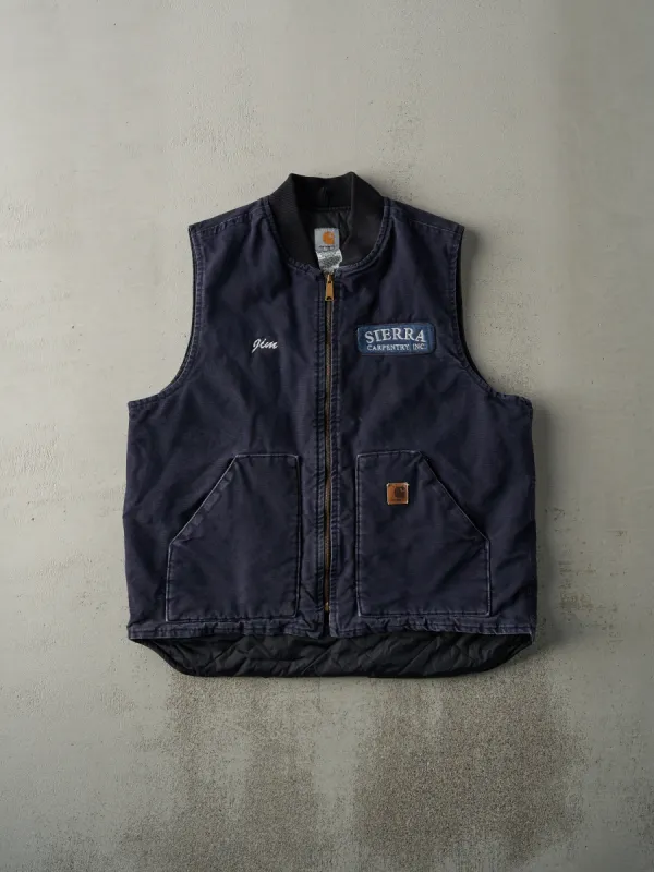 Vintage Y2K Navy Blue Carhartt Embroidered Vest (L) sold by Rebalance Vintage