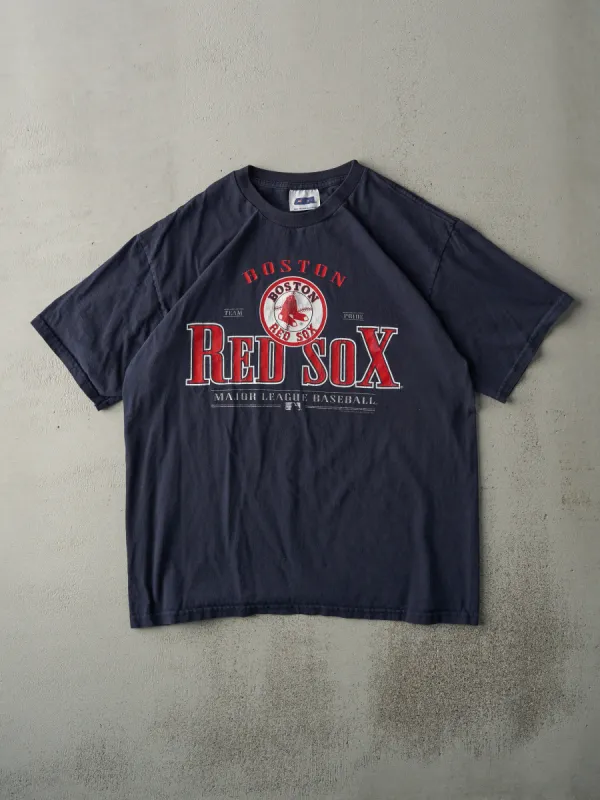 Vintage 01' Navy Blue Boston Red Sox Tee (M/L) sold by Rebalance Vintage