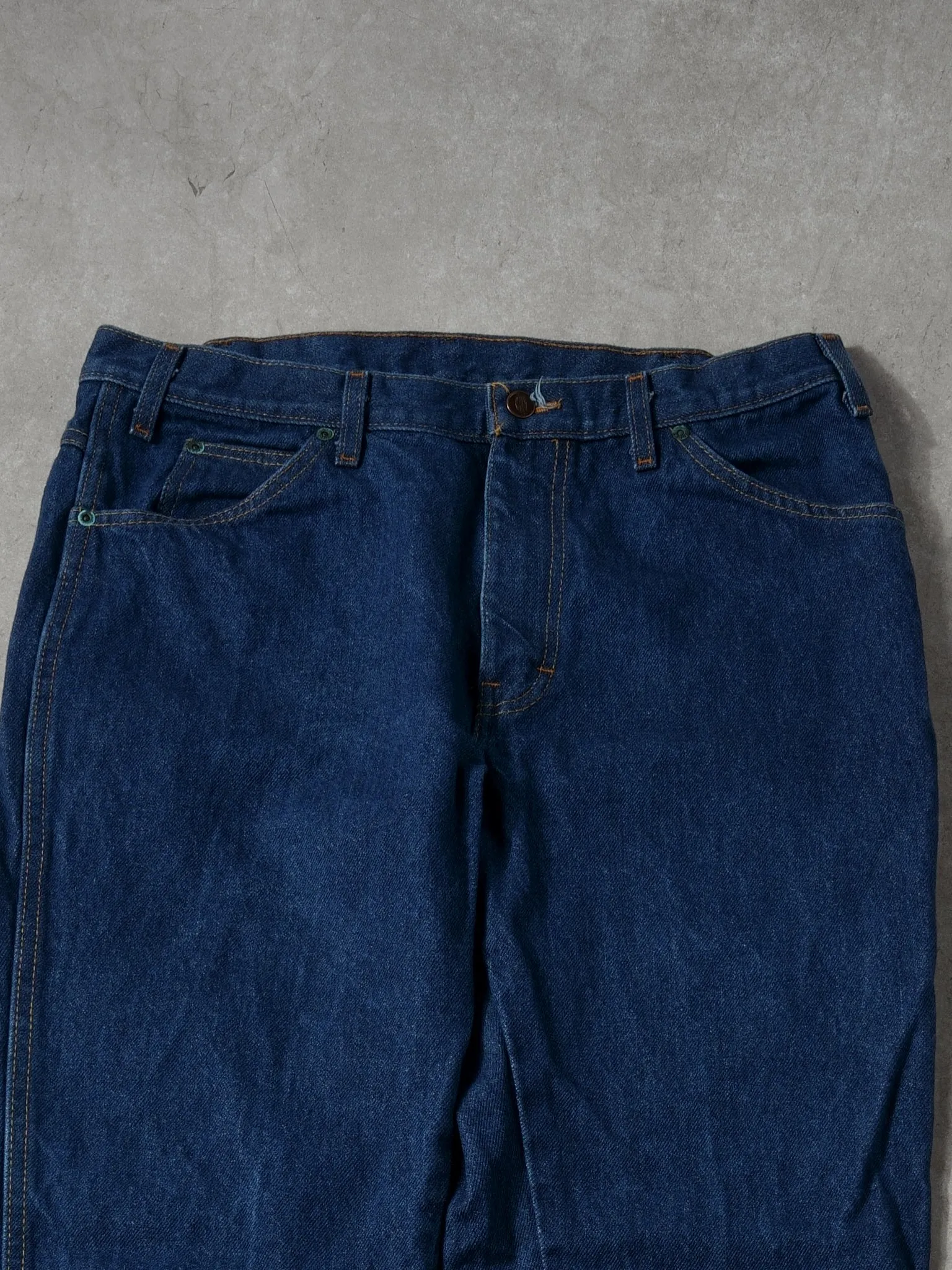 Vintage 90s Dark Blue Dickies Straight Denim Jeans (36x30) sold by Rebalance Vintage product image thumbnail 3