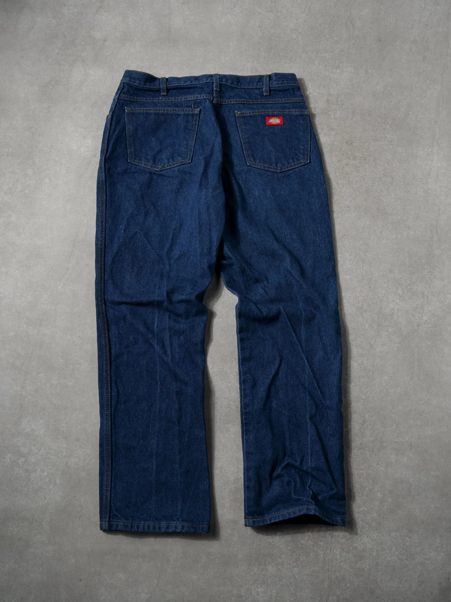 Vintage 90s Dark Blue Dickies Straight Denim Jeans (36x30) sold by Rebalance Vintage product image thumbnail 2