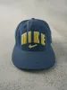 Vintage 90s Slate Blue & Yellow Nike Velcro Back Hat sold by Rebalance Vintage