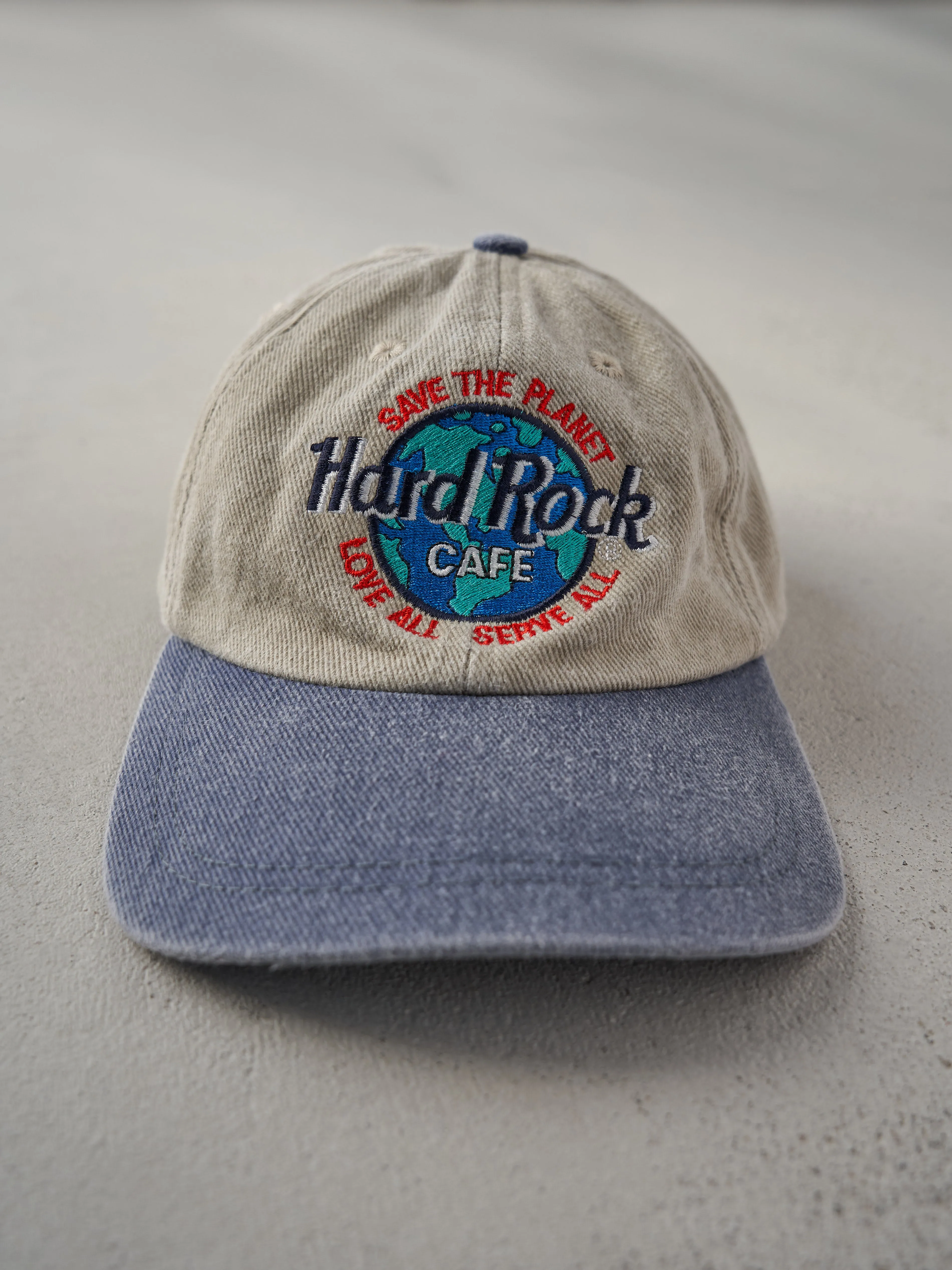 Vintage 90s Beige Hard Rock Cafe Ottawa Snapback Hat (O/S) sold by Rebalance Vintage