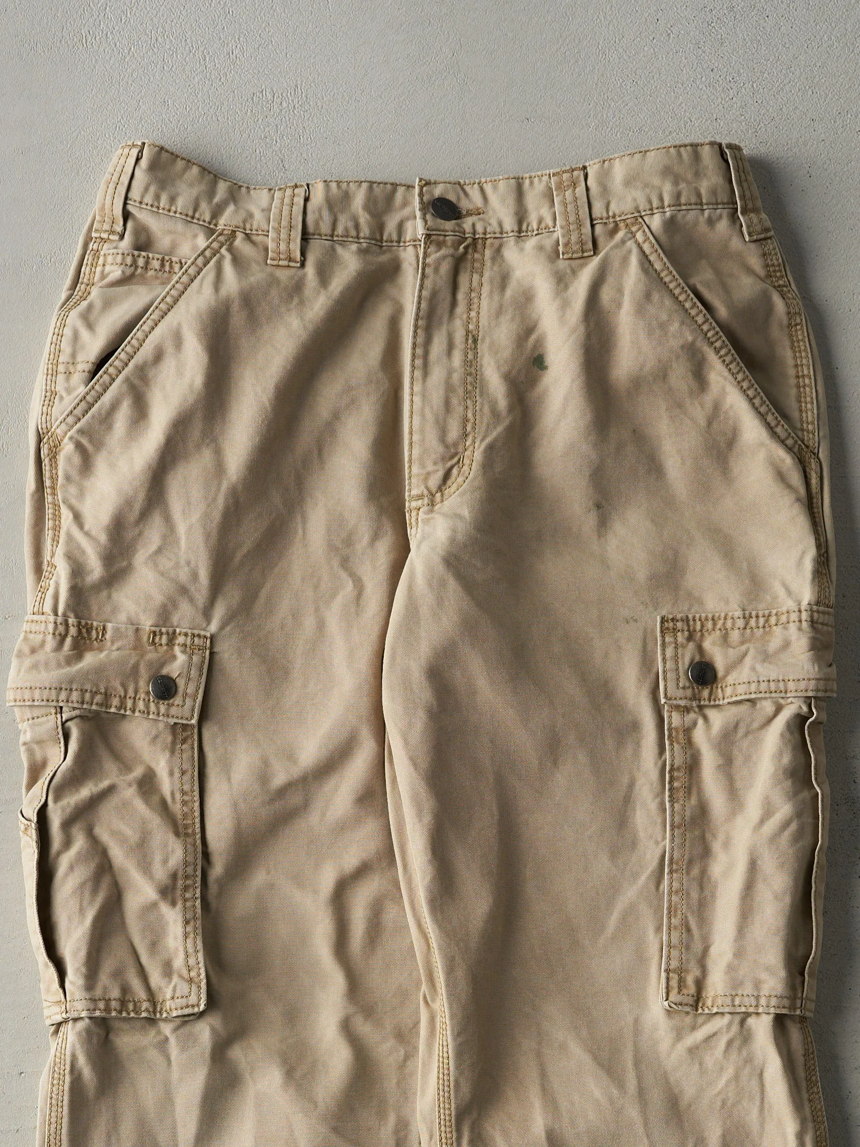 Vintage Y2K Beige Carhartt Light Weight Cargo Pants (32x31.5) sold by Rebalance Vintage product image thumbnail 3
