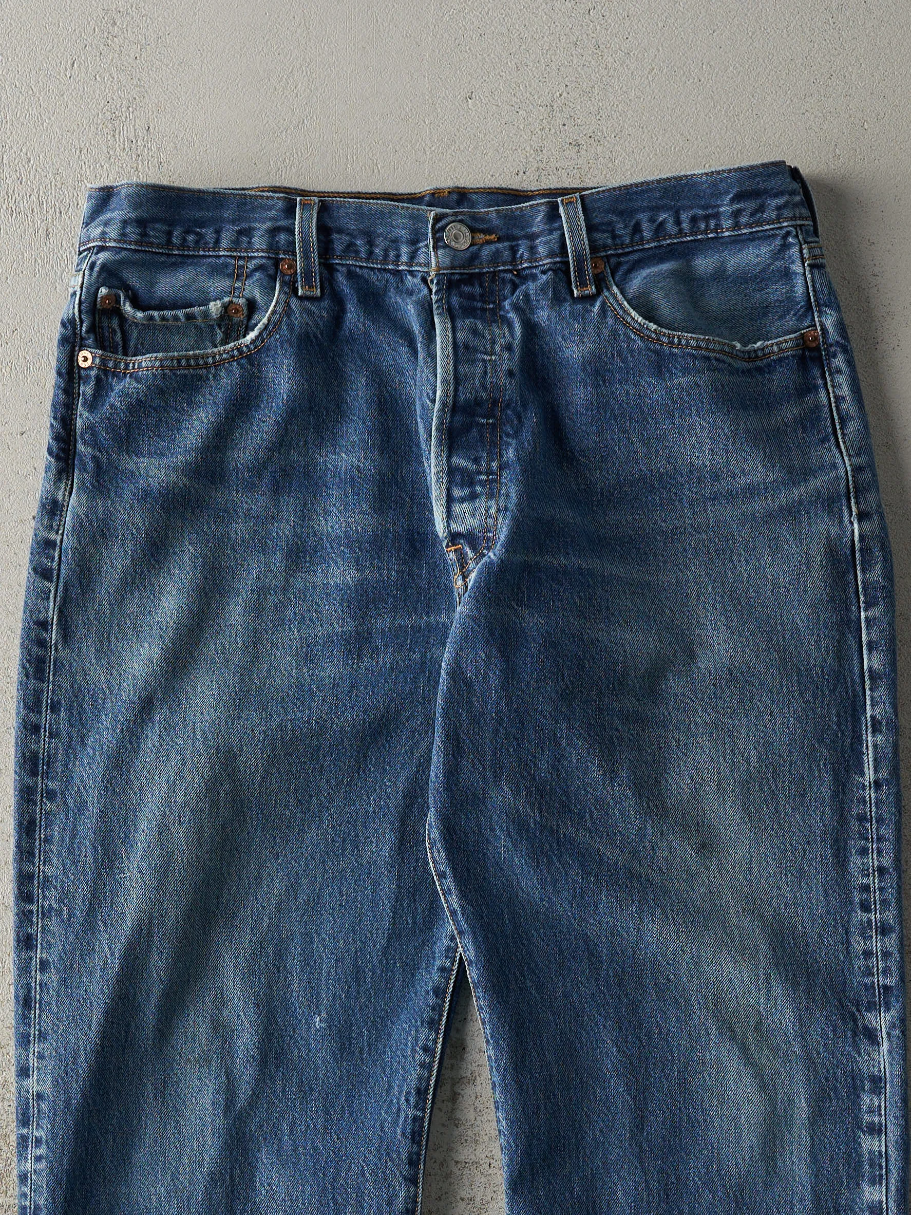 Vintage 90s Dark Wash Levi's 501 Jeans (36x27.5) sold by Rebalance Vintage product image thumbnail 3