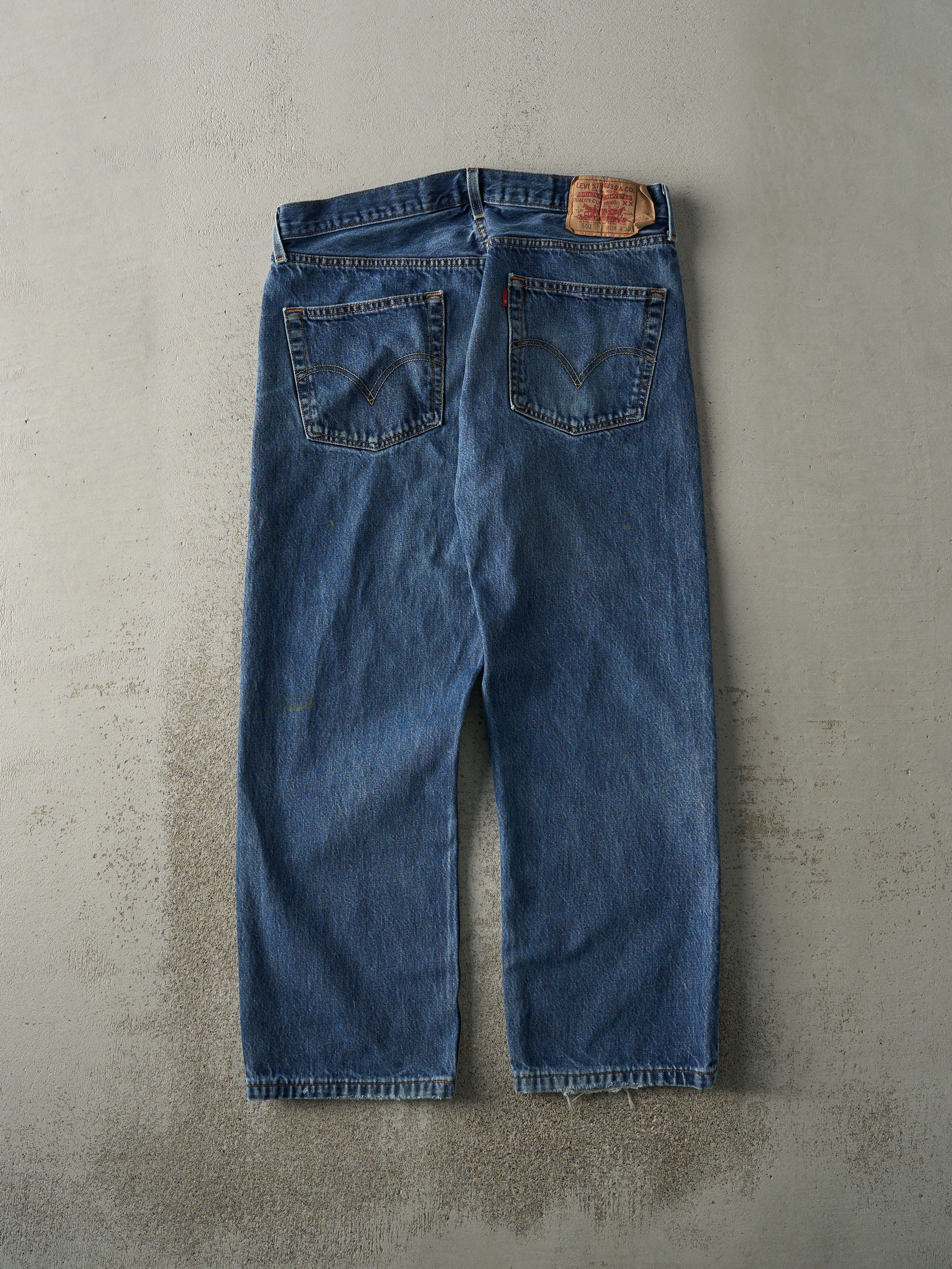 Vintage 90s Dark Wash Levi's 501 Jeans (36x27.5) sold by Rebalance Vintage product image thumbnail 2