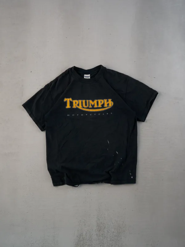 Vintage Black Triumph Motorcycle Niagara Falls Graphic Tee (M) sold by Rebalance Vintage
