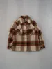 Vintage 80s Beige and Brown Knit Plaid Collared Button Up (M) sold by Rebalance Vintage