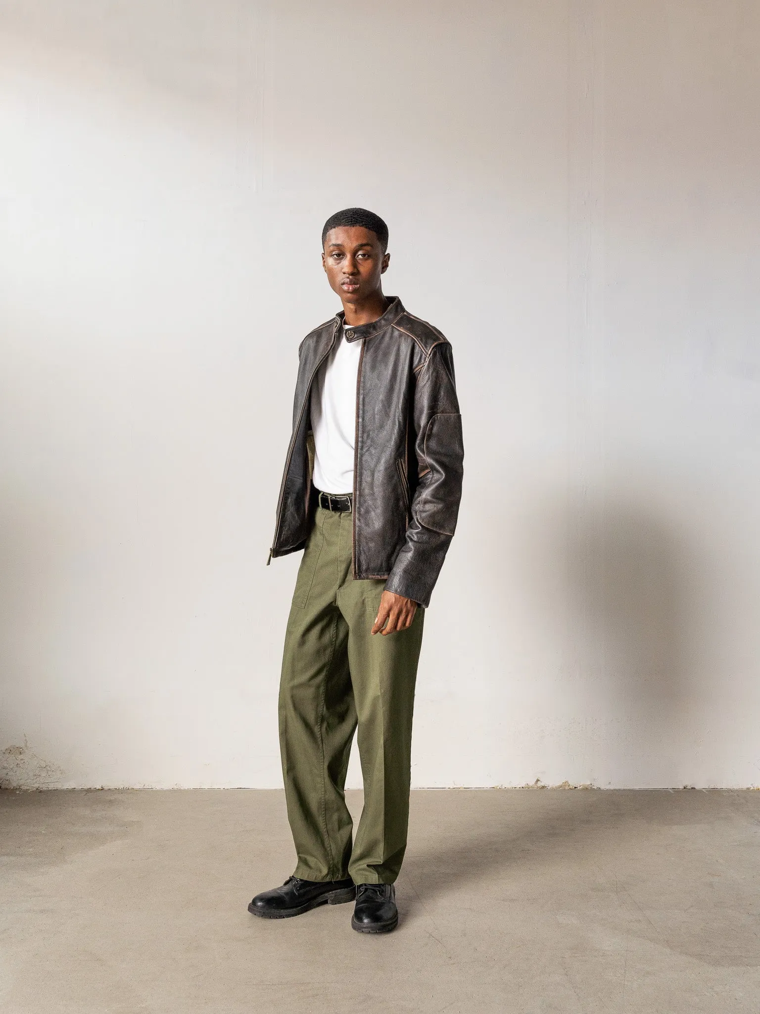 Vintage 90s Dark Brown Top Gun Leather Jacket (S/M) sold by Rebalance Vintage product image thumbnail 2