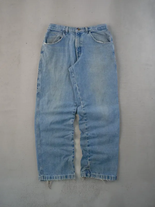 Vintage 90s Light Blue Workwear Carpenter Pants (32x32) sold by Rebalance Vintage