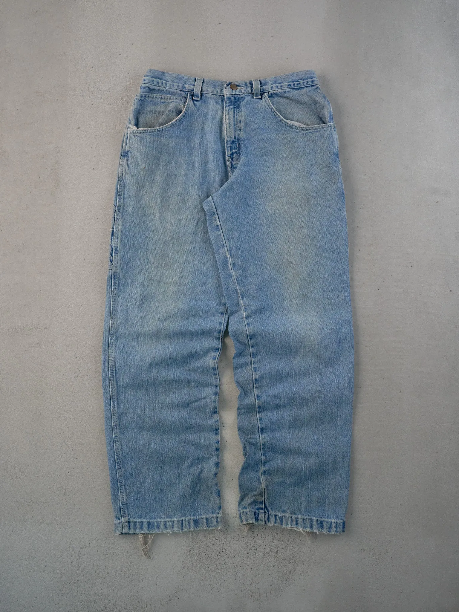 Vintage 90s Light Blue Workwear Carpenter Pants (32x32) sold by Rebalance Vintage