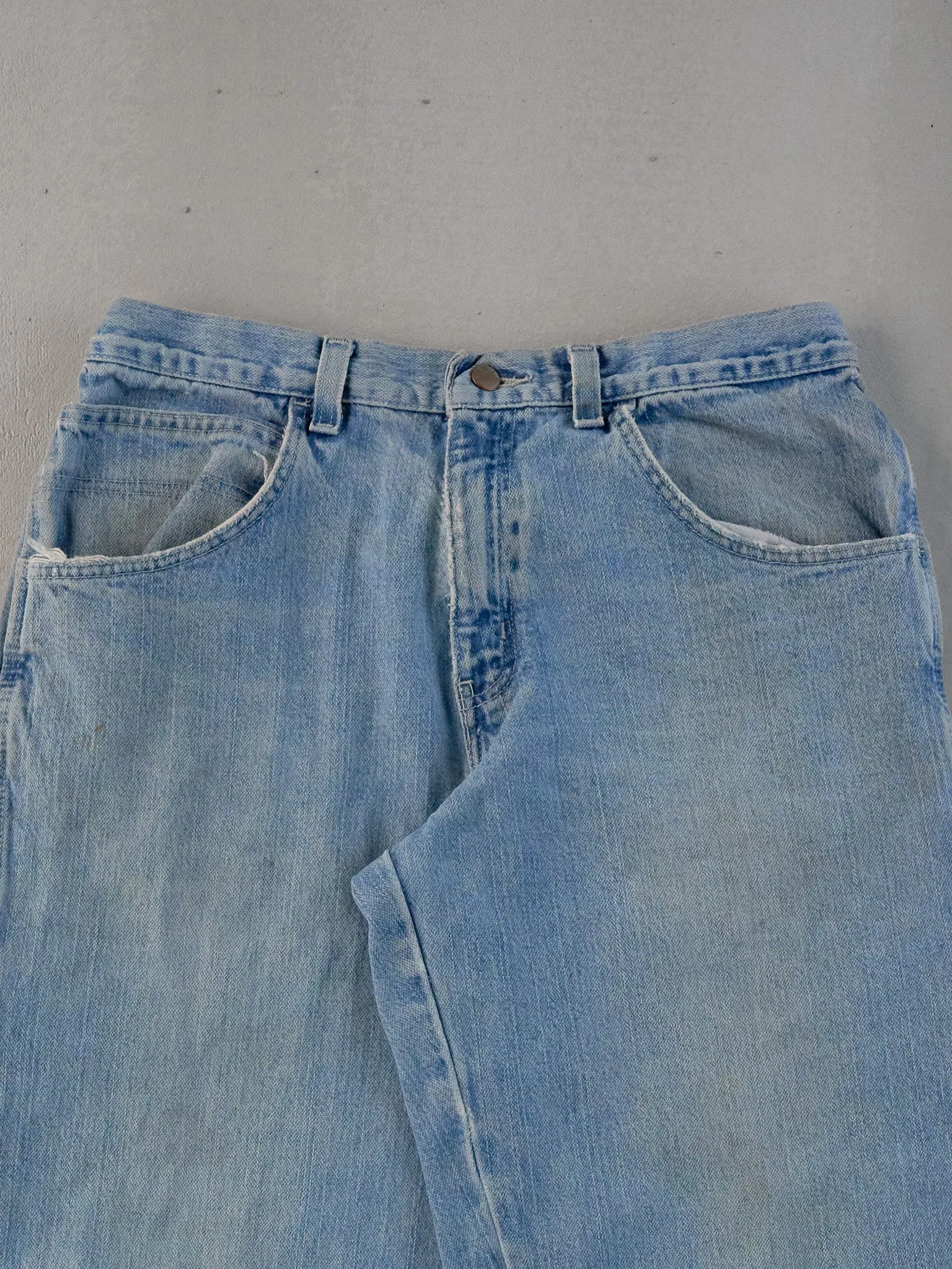 Vintage 90s Light Blue Workwear Carpenter Pants (32x32) sold by Rebalance Vintage product image thumbnail 3