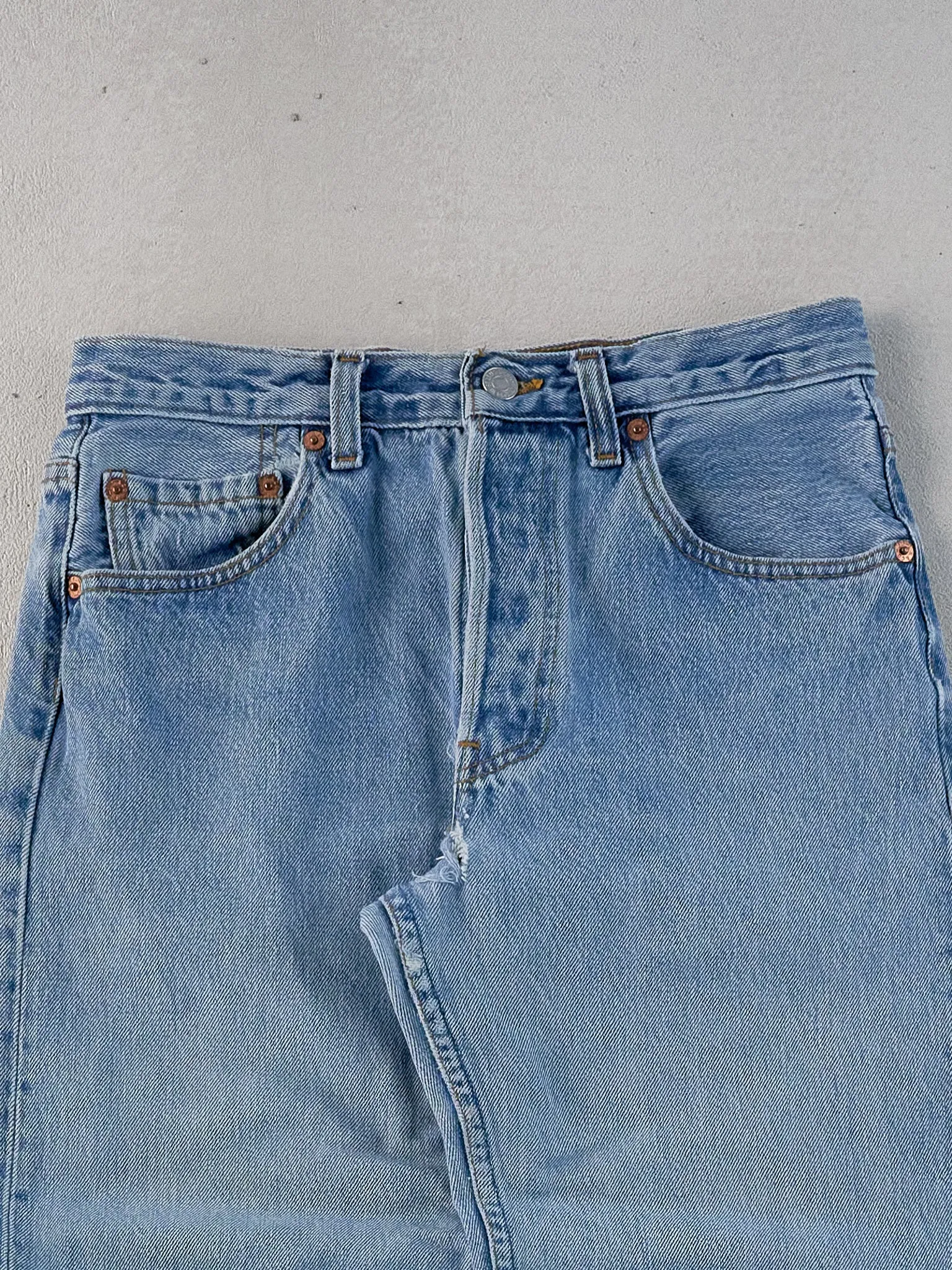 Vintage 90s Blue Levi's 501 Denim Jeans (28x29) sold by Rebalance Vintage product image thumbnail 3