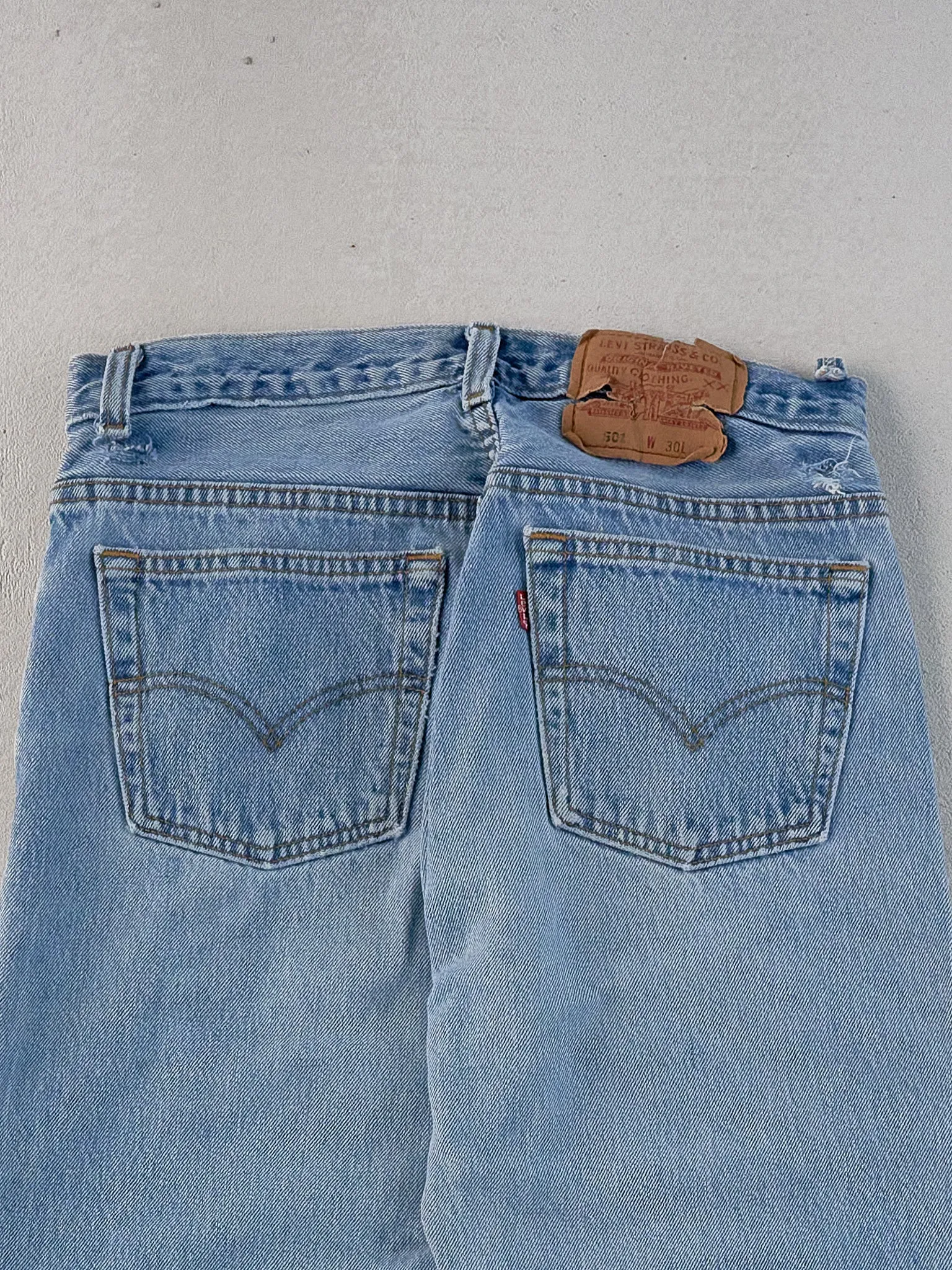 Vintage 90s Blue Levi's 501 Denim Jeans (28x29) sold by Rebalance Vintage product image thumbnail 4