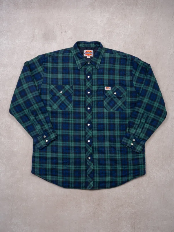 Vintage Blue + Green Plaid DIckies Insulated Jacket (L) sold by Rebalance Vintage