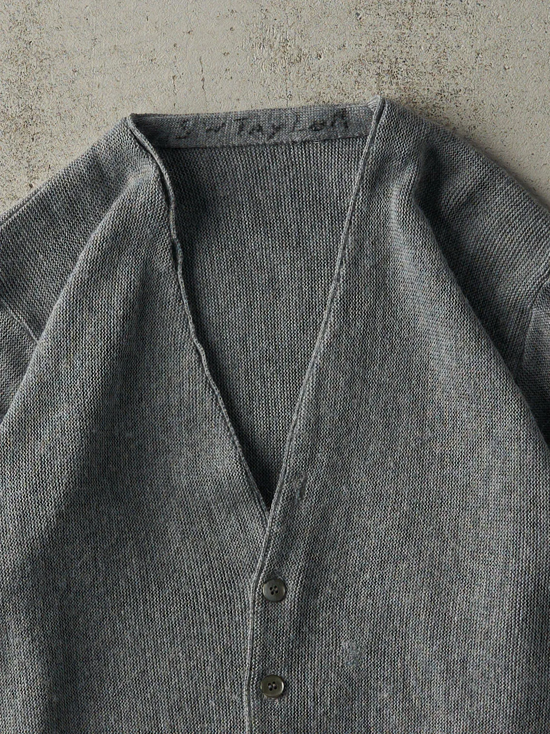 Vintage 90s Grey Knit Cardigan (M) sold by Rebalance Vintage product image thumbnail 2