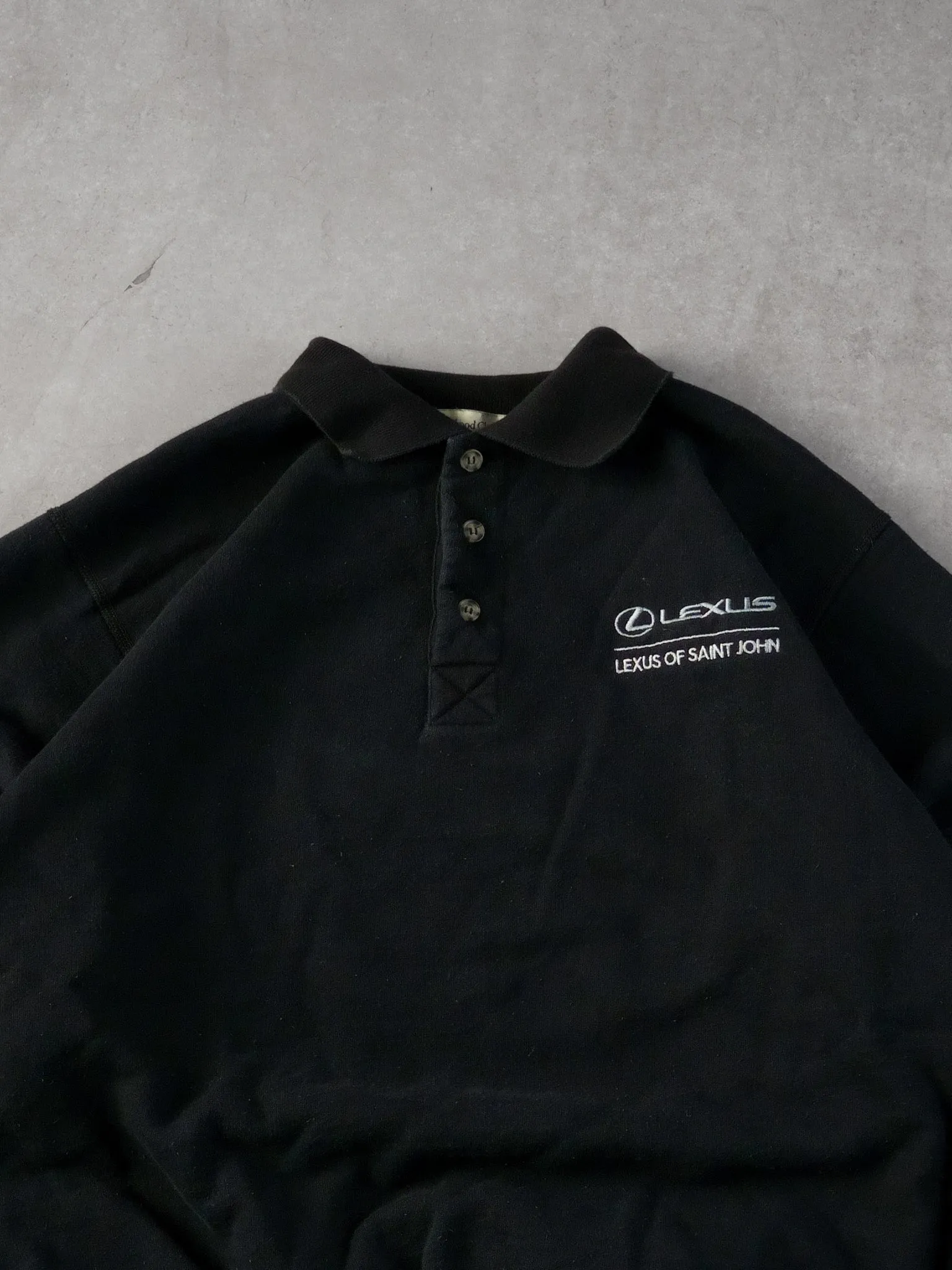 Vintage 90s Black Lexus St John Collared Button Up (L) sold by Rebalance Vintage product image thumbnail 2