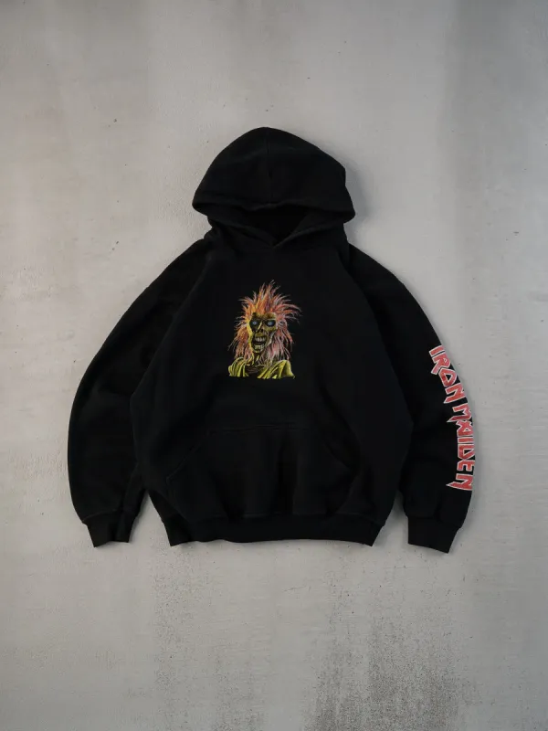 Vintage 90s Black Iron Maiden Graphic Hoodie (L) sold by Rebalance Vintage