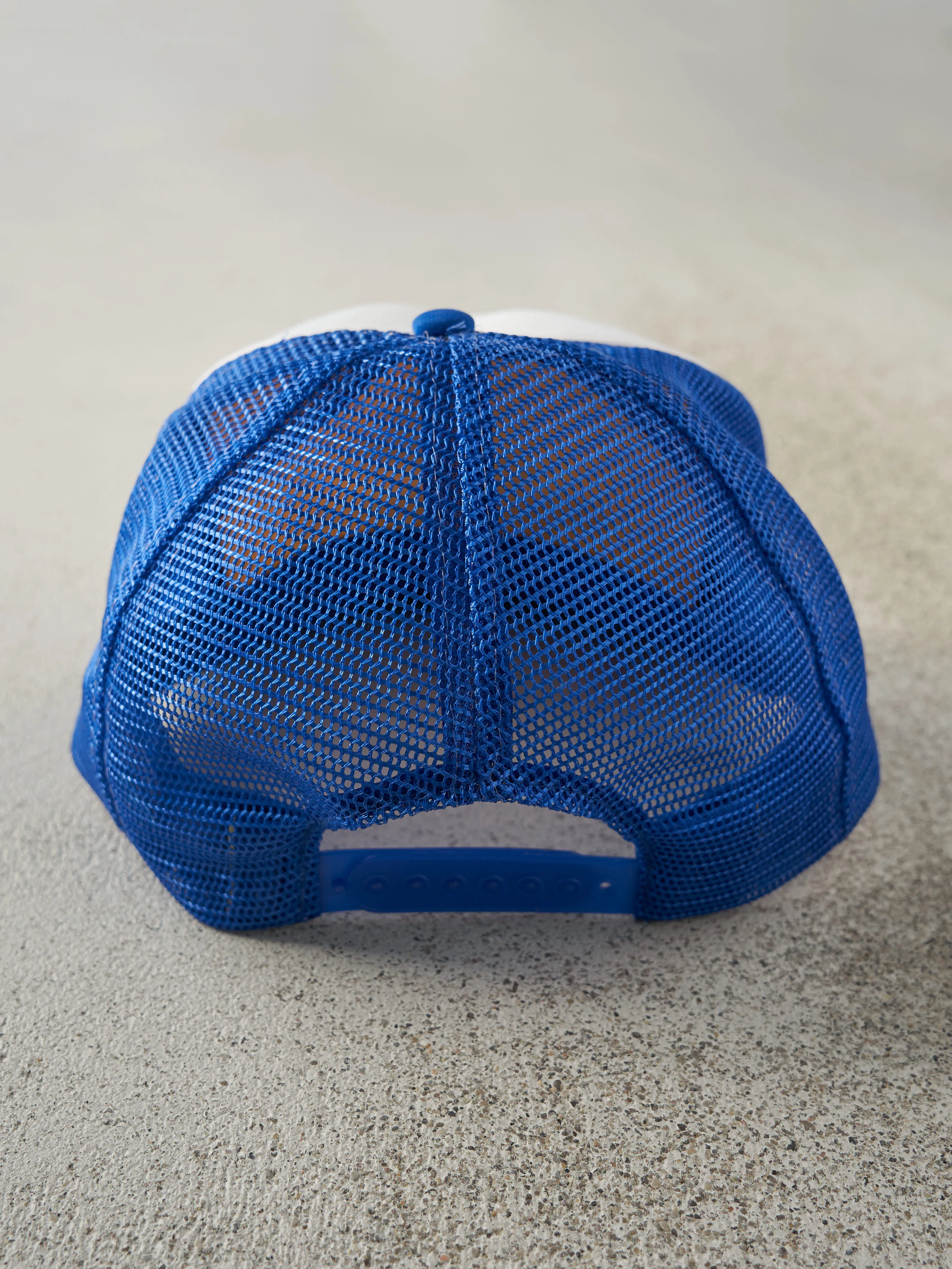 Vintage 80s Blue & White Minnesota Mack Foam Trucker Hat sold by Rebalance Vintage product image thumbnail 3