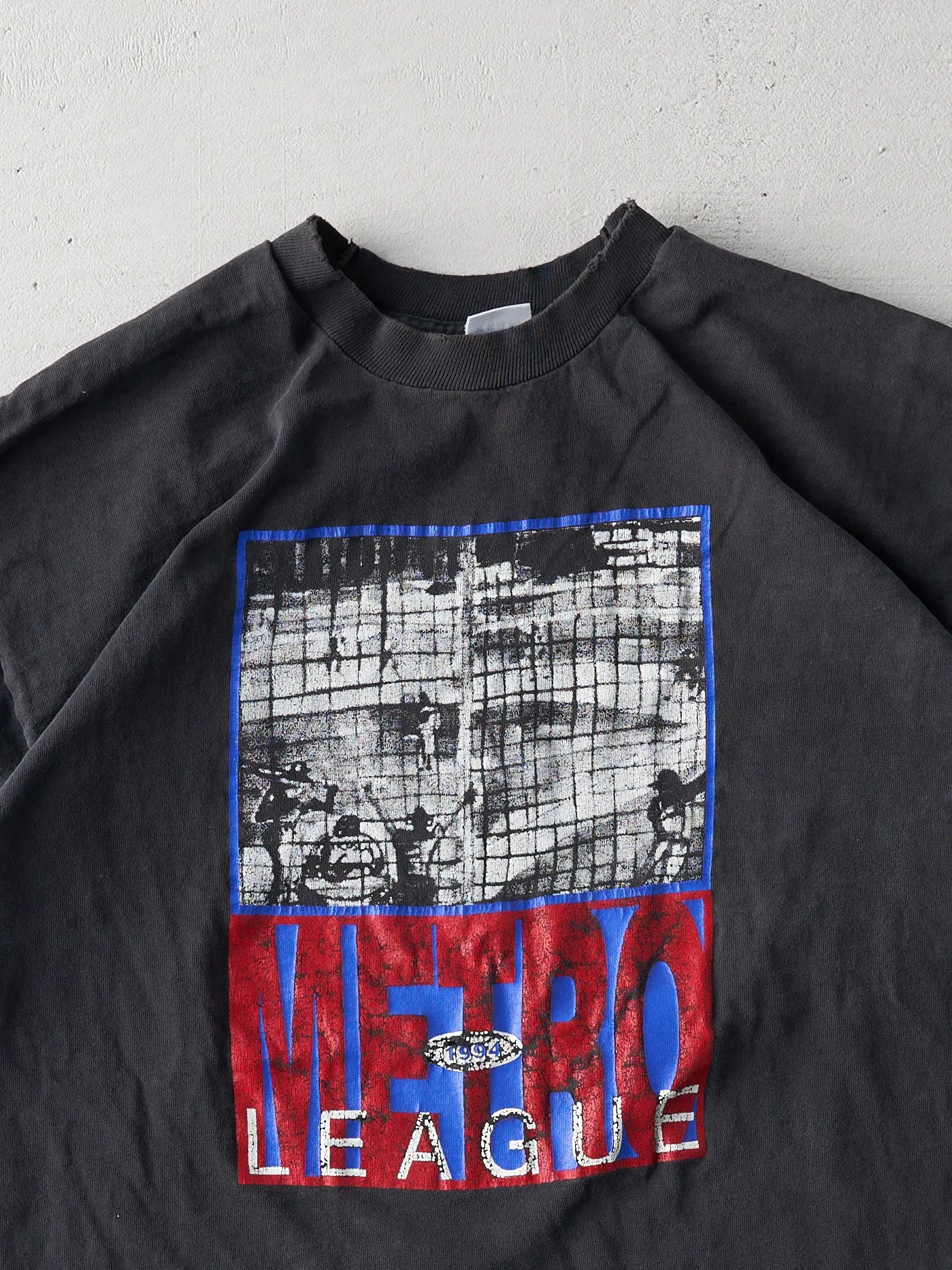 Vintage 94' Black Metro League Single Stitch Tee (M) sold by Rebalance Vintage product image thumbnail 2