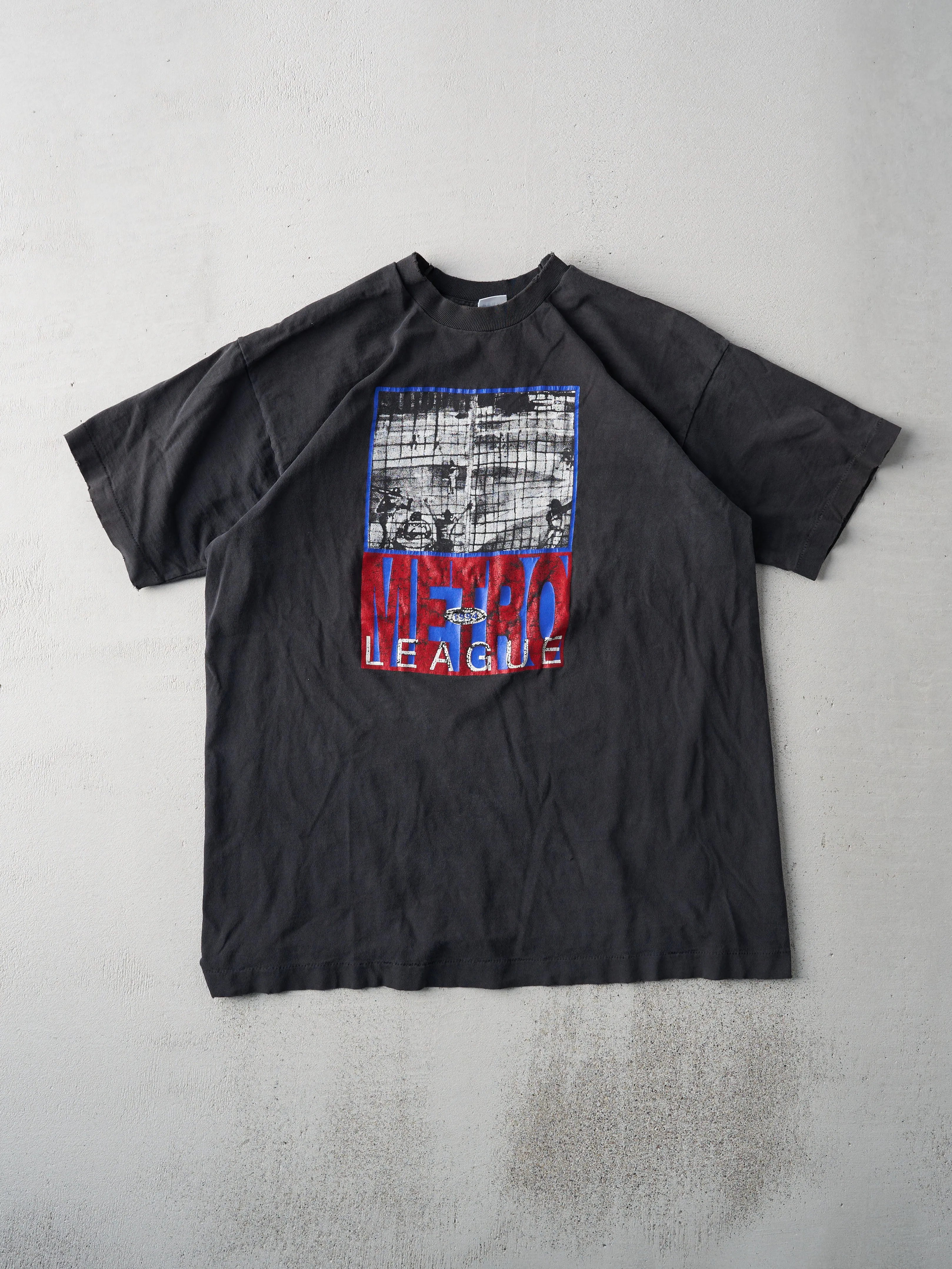 Vintage 94' Black Metro League Single Stitch Tee (M) sold by Rebalance Vintage