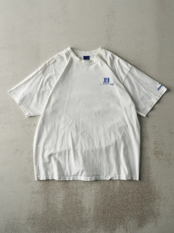 Vintage Y2K White Duke University Blue Devils Tee (M/L) sold by Rebalance Vintage