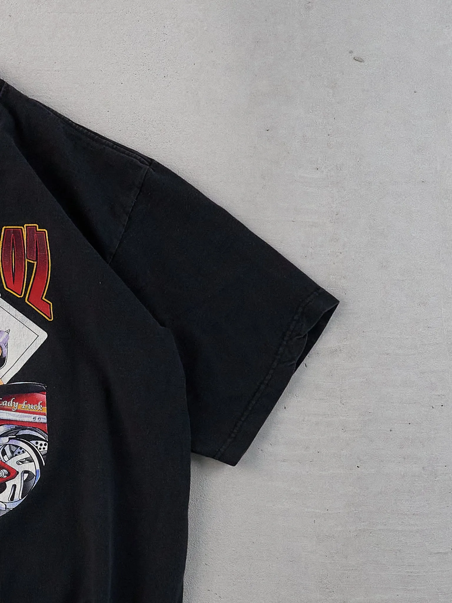 Vintage 02' Black Laconia Biker Graphic Tee (S) sold by Rebalance Vintage product image thumbnail 5