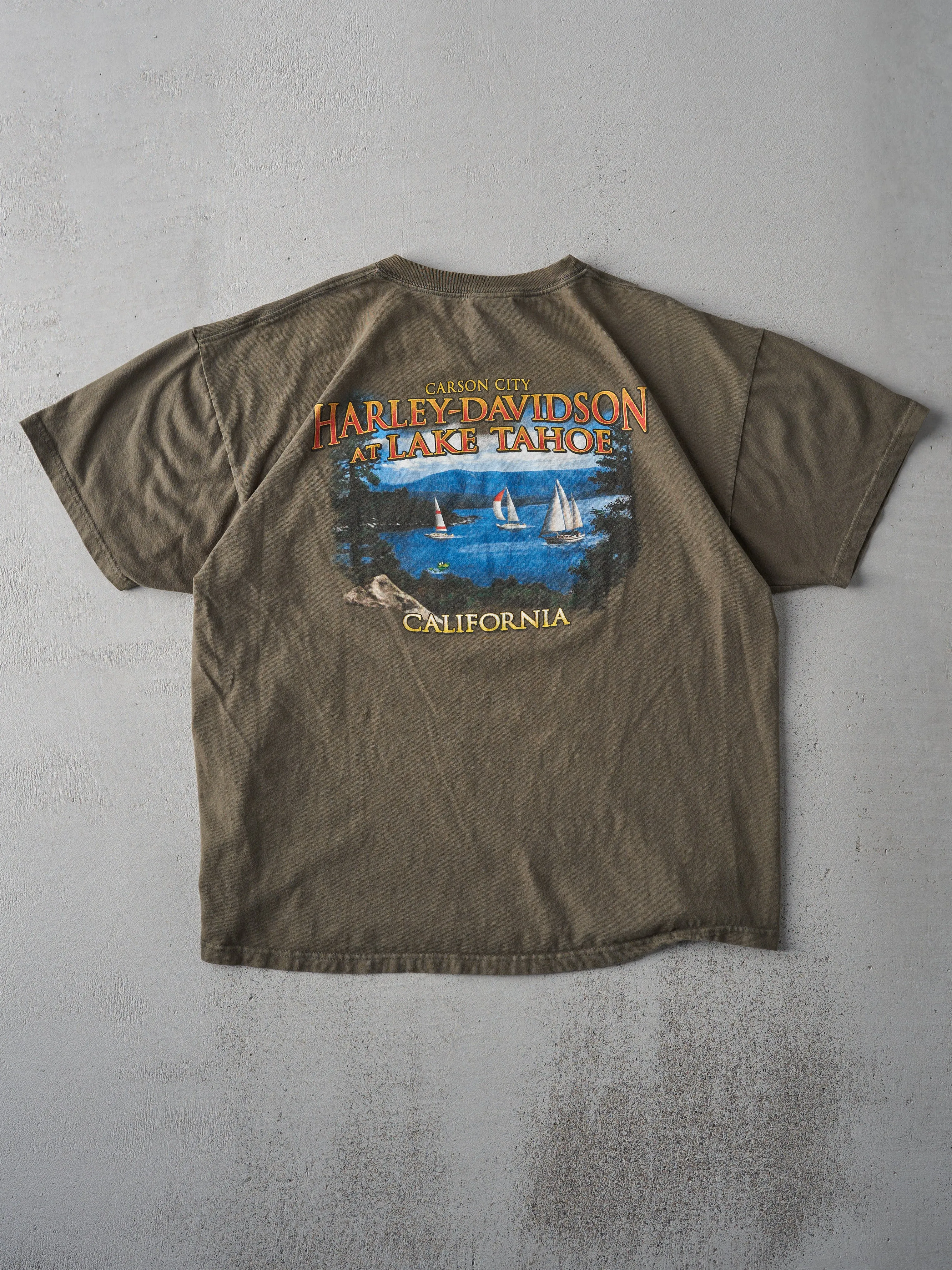 Vintage 08' Olive Green Carson City Harley Davidson Tee (M/L) sold by Rebalance Vintage product image thumbnail 2