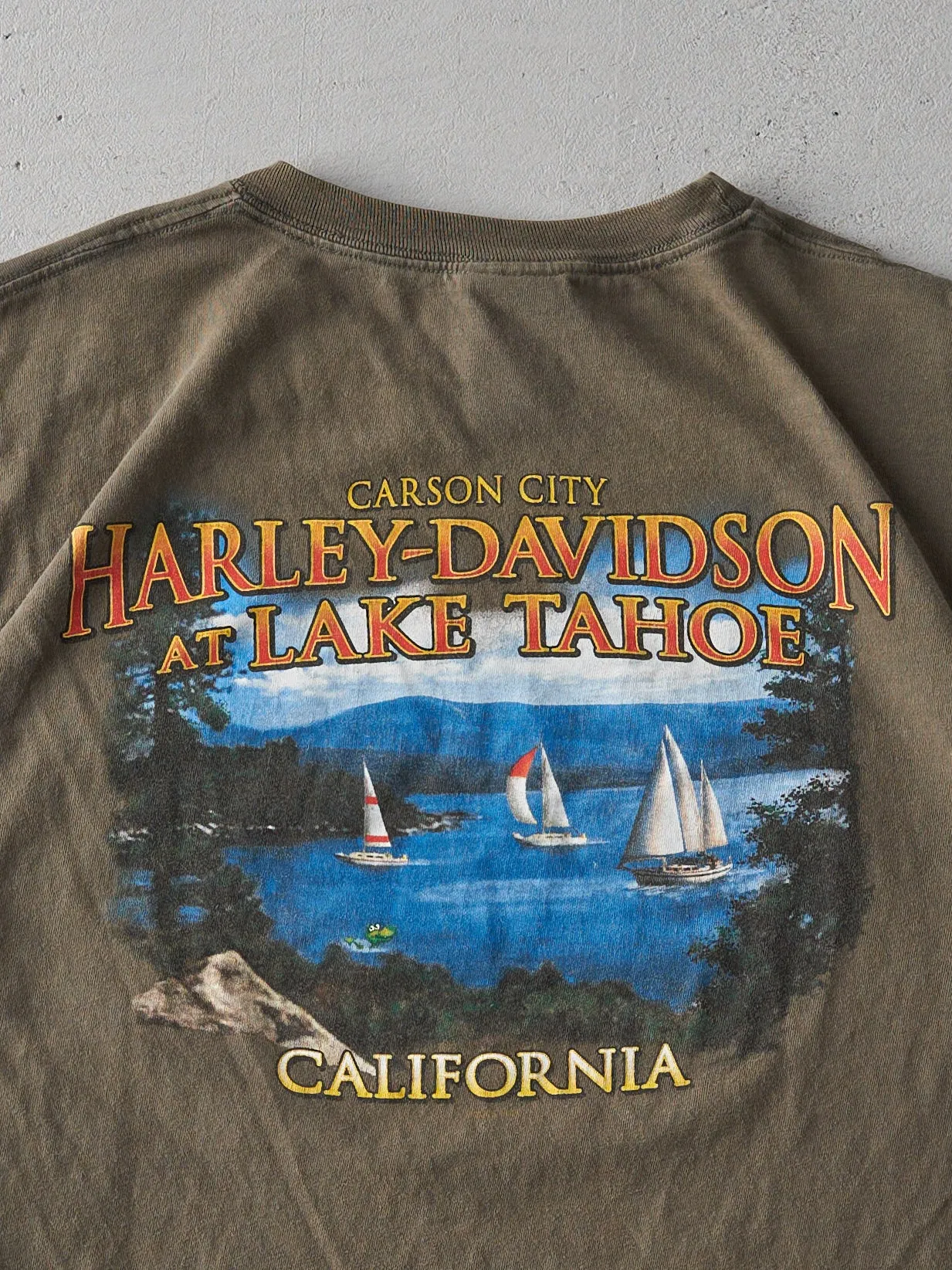 Vintage 08' Olive Green Carson City Harley Davidson Tee (M/L) sold by Rebalance Vintage product image thumbnail 4